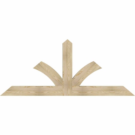 Ekena Millwork Richland Rough Sawn Timber Gable Bracket, Douglas Fir, 84"W x 35"H x 4"D x 6"F, 10/12 Pitch GBW084X35X0406RIC00RDF
